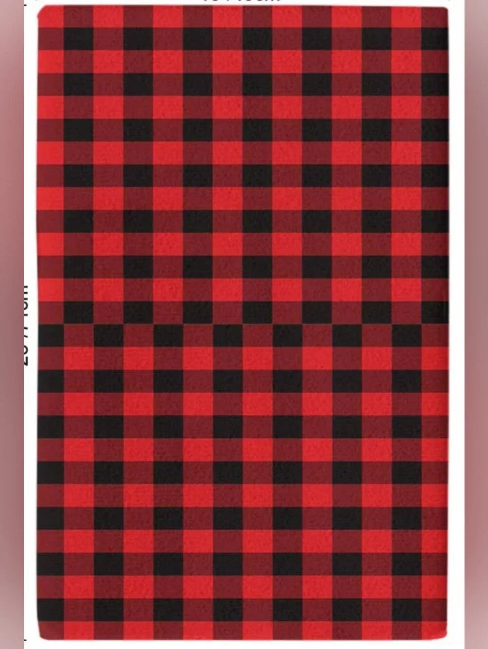 NWT Home Sweet Home 2 Pc Buffalo Plaid Kitchen Mat Set w/ 2 Pc Dish Towel Set.